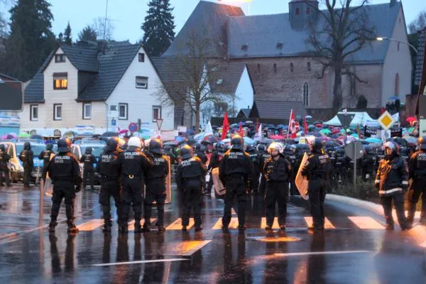 Proteste gegen Rechtsextreme in Büdingen