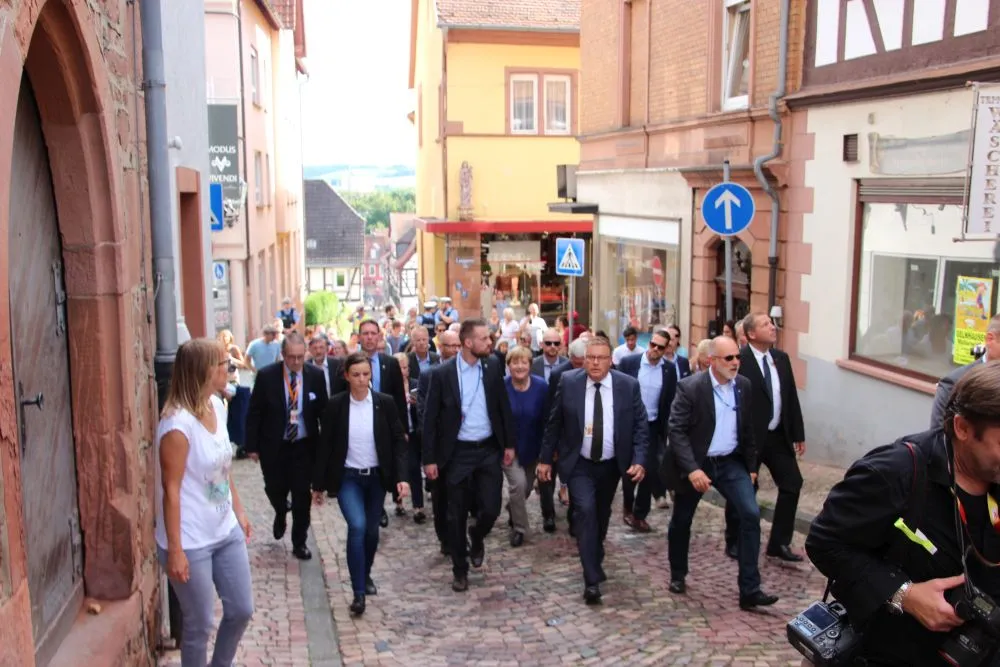 Bundeskanzlerin Angela Merkel (CDU) in Gelnhausen
