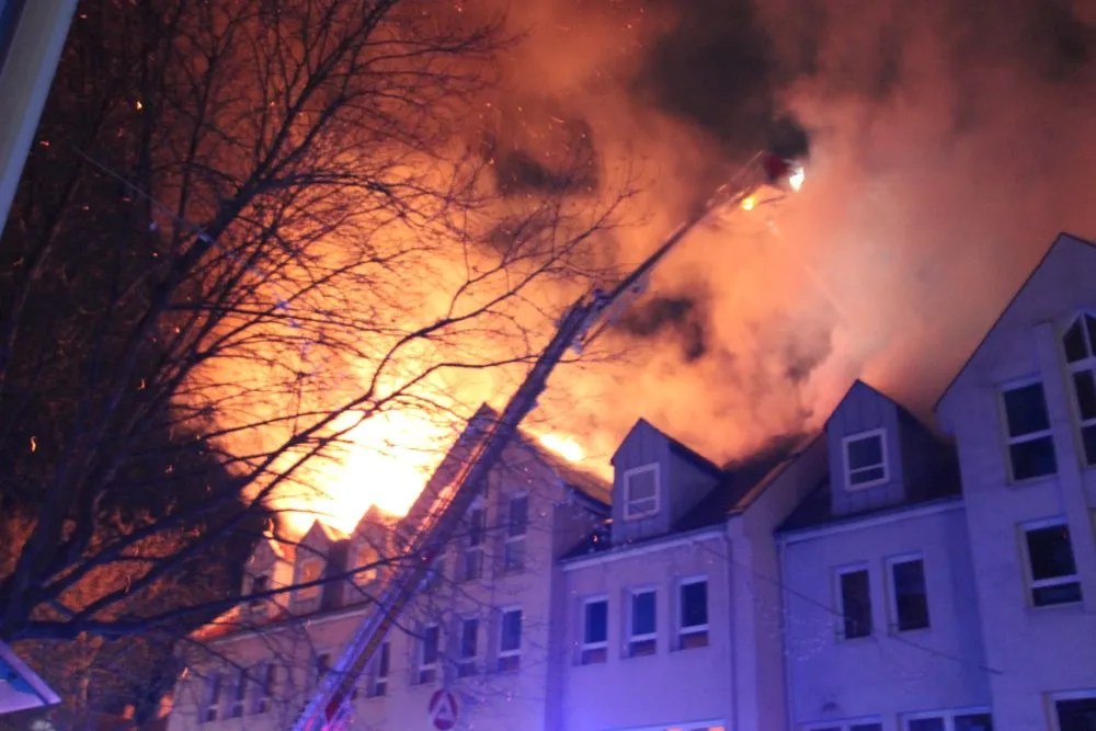 Gelnhausen: City-Center am 21. Februar 2017 in Flammen