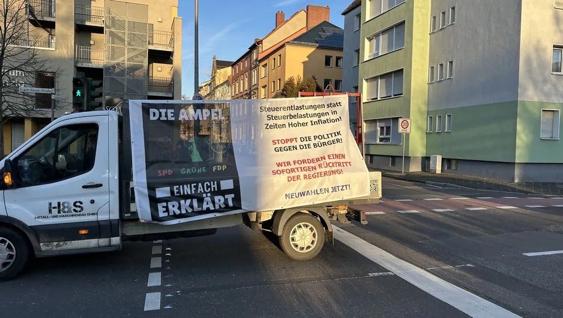 Hanau: Handwerker protestieren gegen Bundesregierung