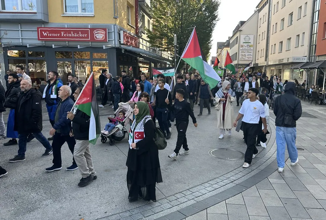 Pro-Palästina-Demo mit Kundgebung in Hanau