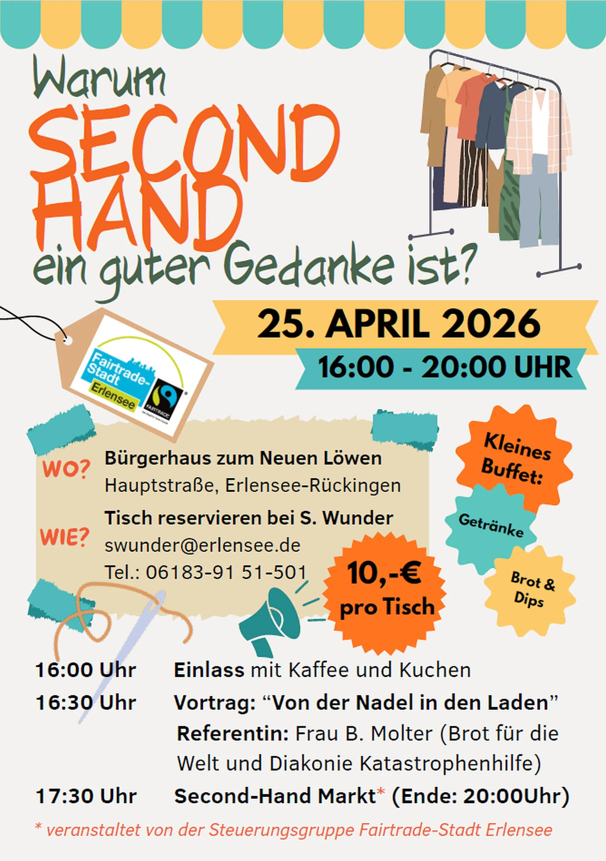 Noch wenige freie Verkaufstische beim Second Hand Markt
