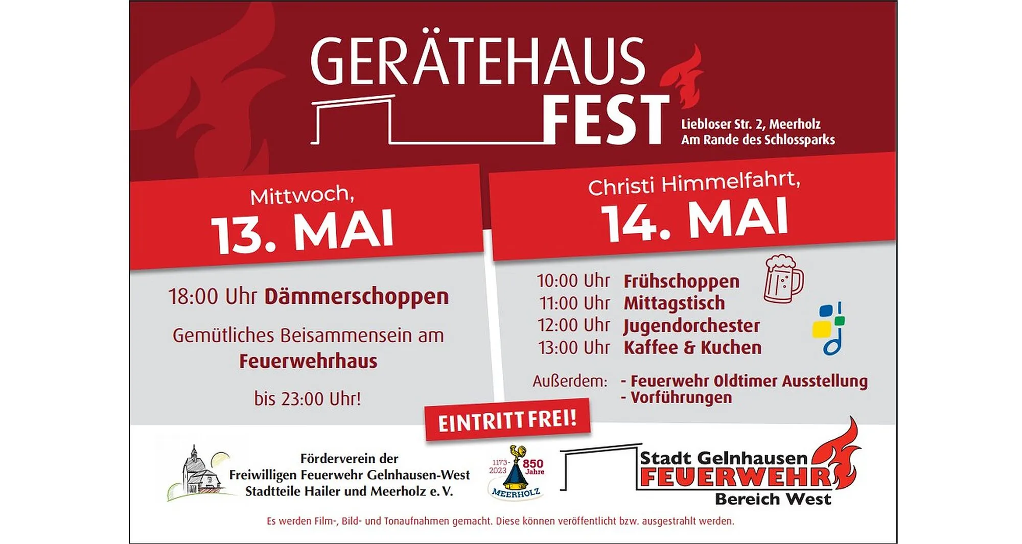 Gerätehausfest: Himmelfahrt geht´s zur Feuerwehr Gelnhausen-West