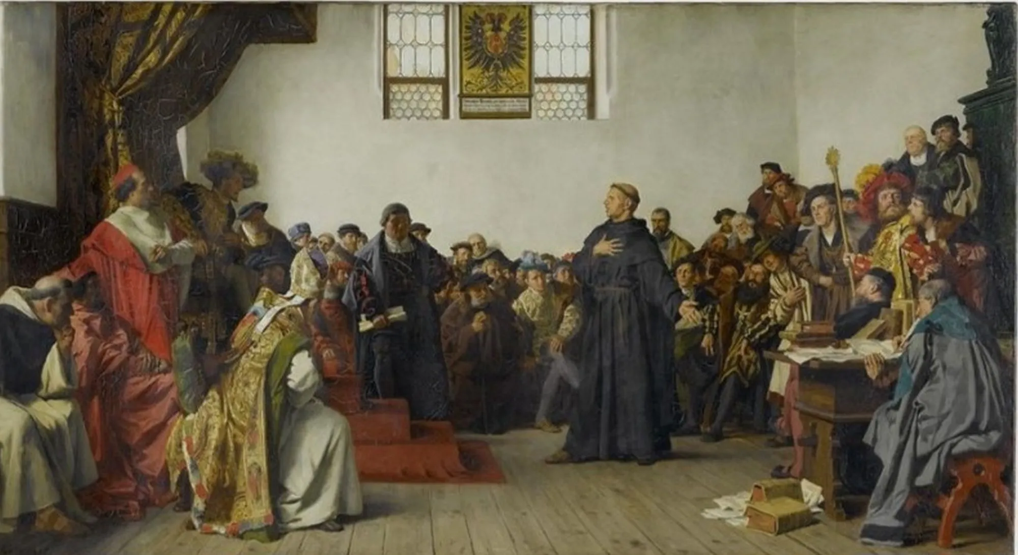Doris Simon stiftet Lutherbild an Evangelische Gemeinde Gelnhausen