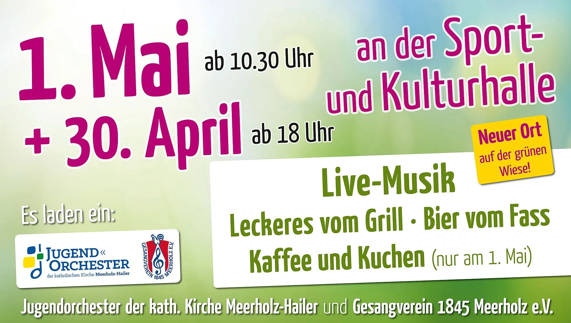 Maifeier an der Sport- und Kulturhalle: Jugendorchester und Gesangverein ziehen um