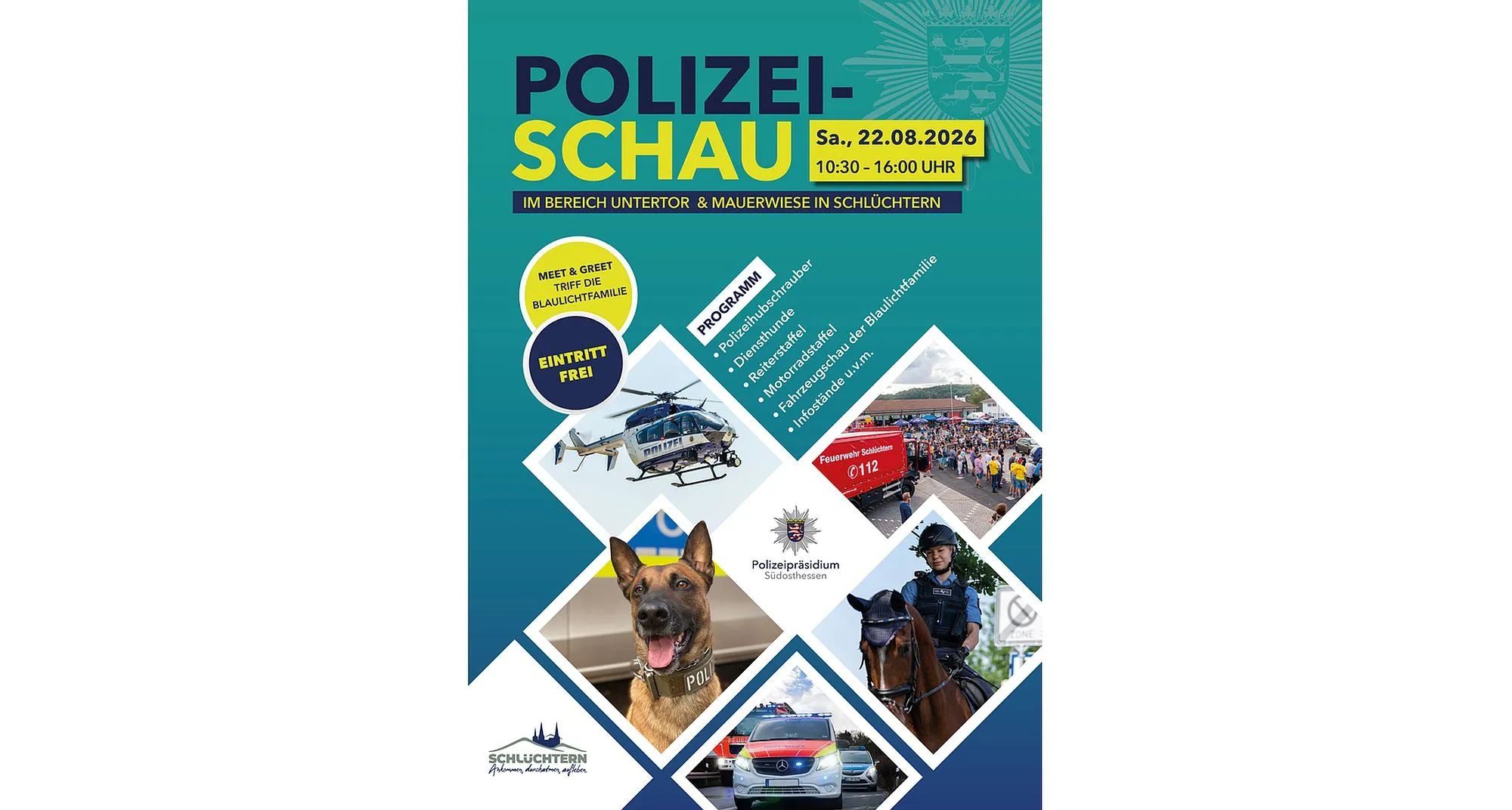 Im August: Große Polizeischau in Schlüchtern