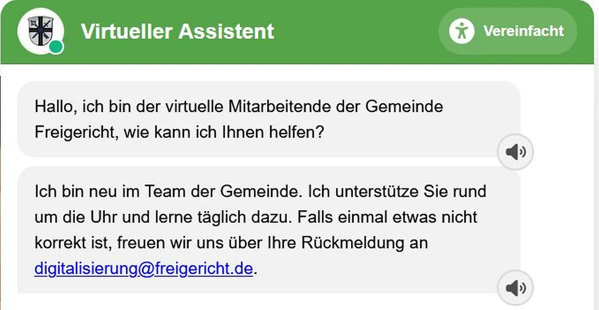 Virtueller Assistent unterstützt ab sofort auf der Website der Gemeinde