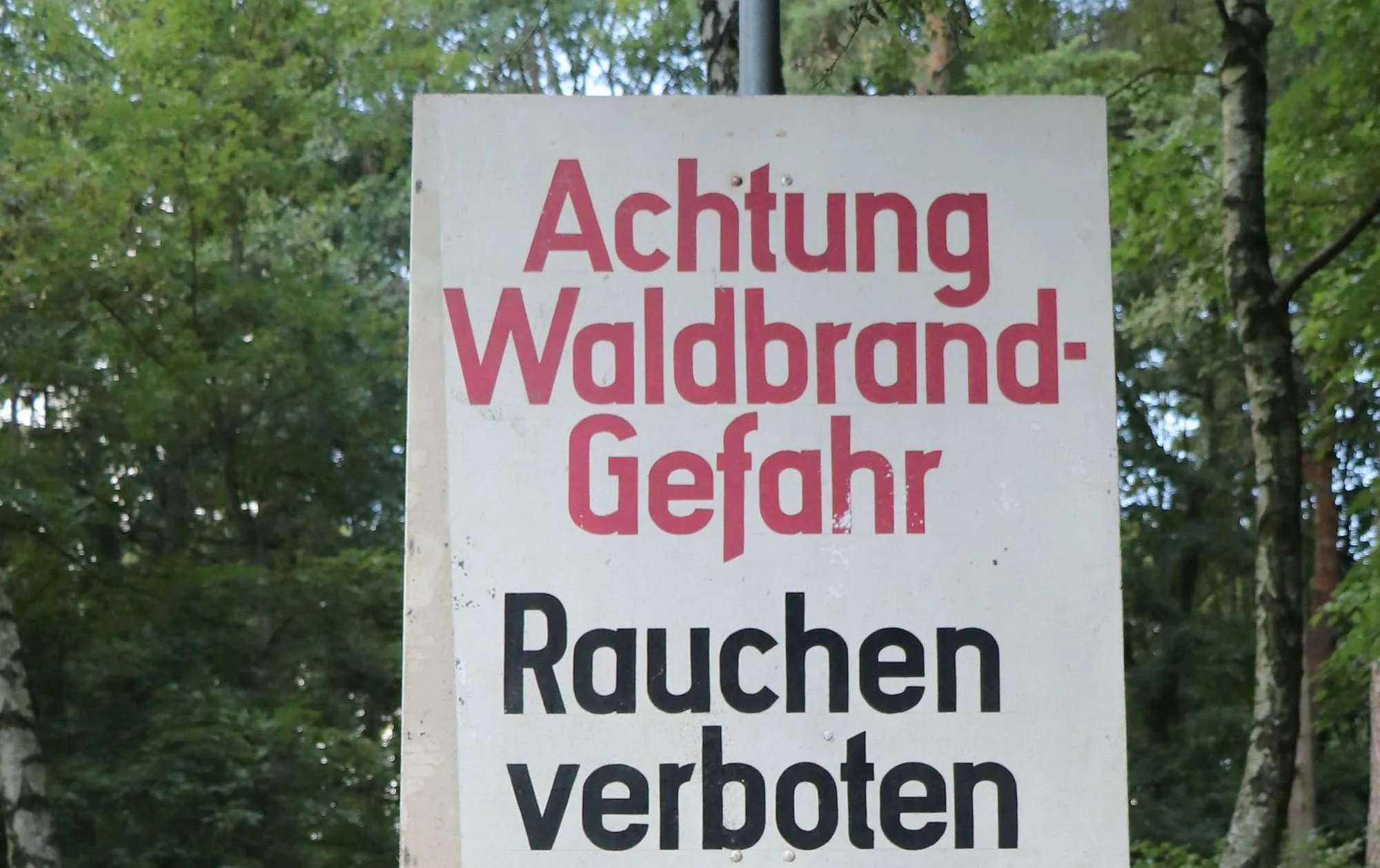 Offenes Feuer, Rauchen und Grillen im Stadtwald verboten