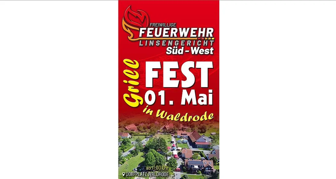 Grillfest in Waldrode: Feuerwehr lädt am 1. Mai ein
