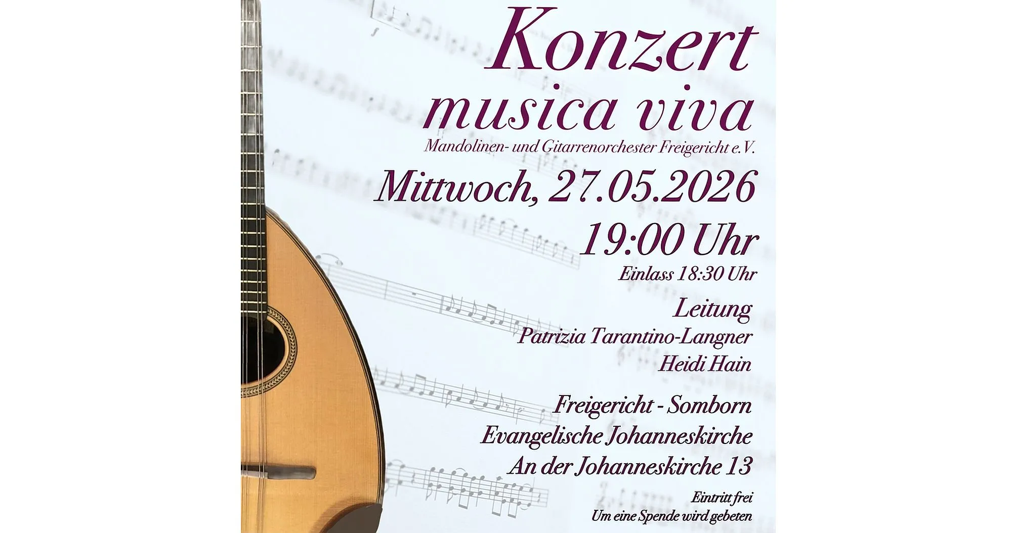 Zupfmusik am Mittwochabend