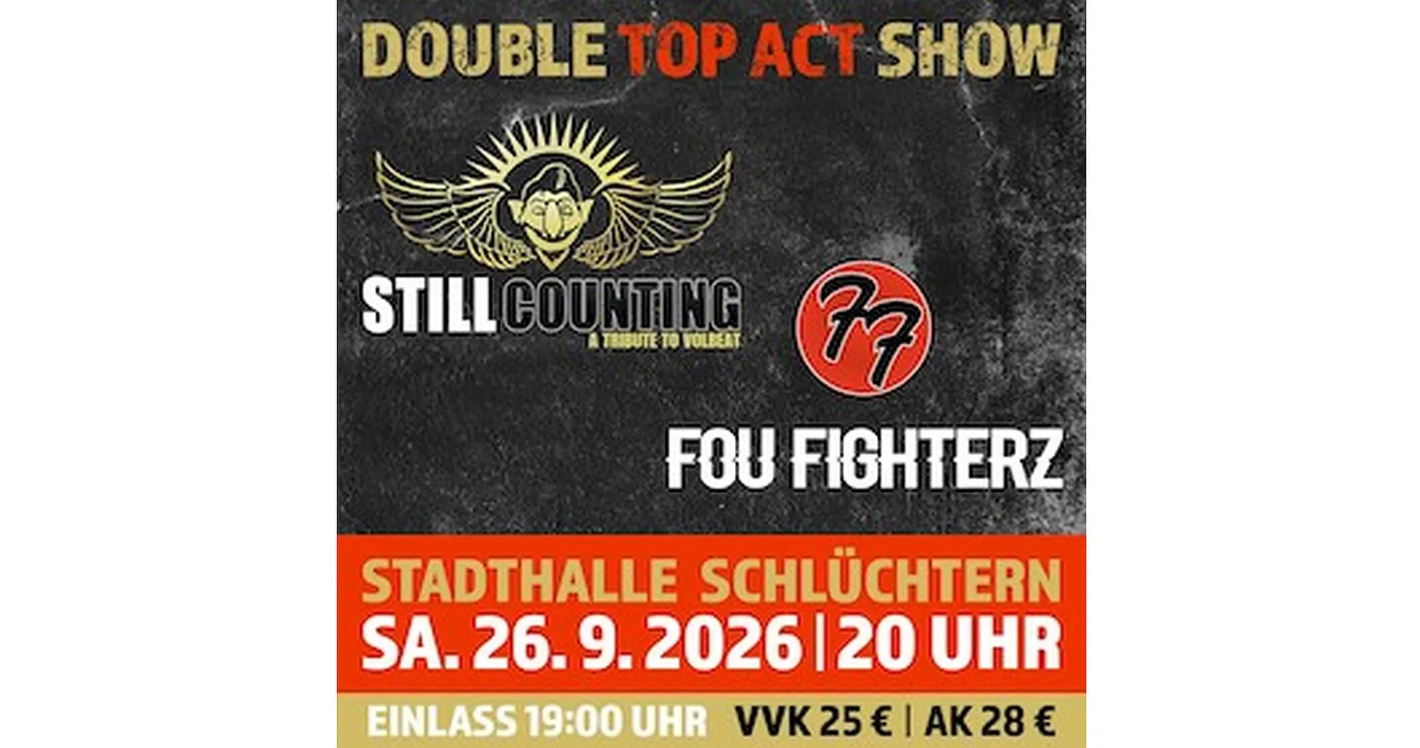 DOUBLE TOP ACT SHOW - FOO FIGHTERS & VOLBEAT Tribute Band