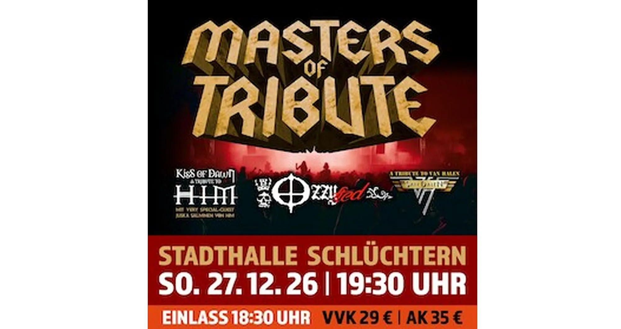MASTERS OF TRIBUTE - HIM | VAN HALEN | OZZY OSBOURNE