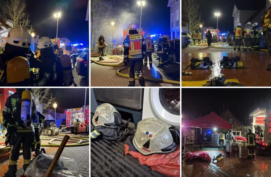 Nidderau: Feuerwehr rettet Hund bei Kellerbrand in Doppelhaushälfte