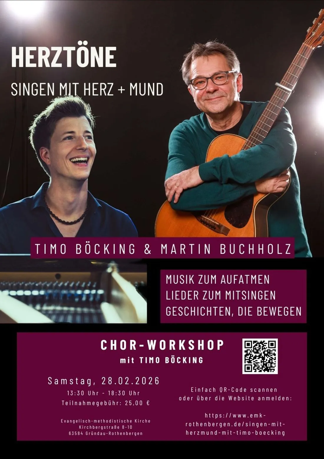 Chor-Workshop und Konzert mit Timo Böcking: Ein Samstag, zwei Highlights