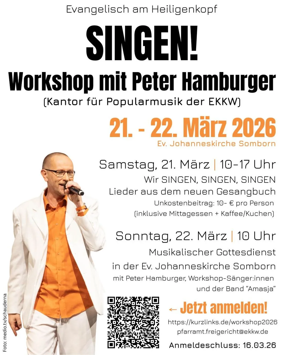 „Singen!“ – Workshop und Gottesdienst mit Peter Hamburger