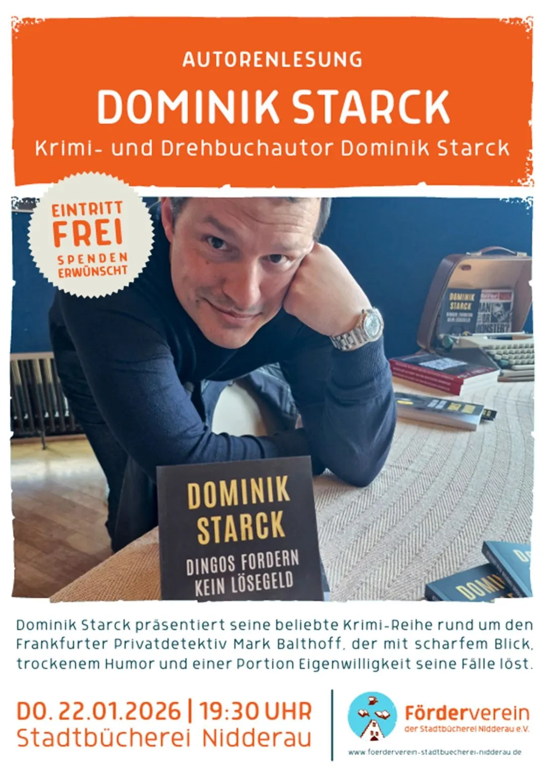 Wenn Frankfurt zum Tatort wird: Dominik Starck in der Stadtbücherei