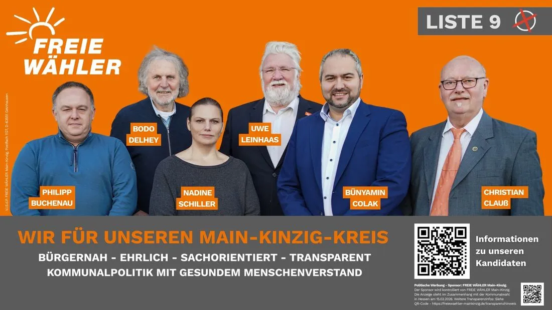 Kreistagswahl: FREIE WÄHLER Kreisvereinigung auf Listenplatz 9