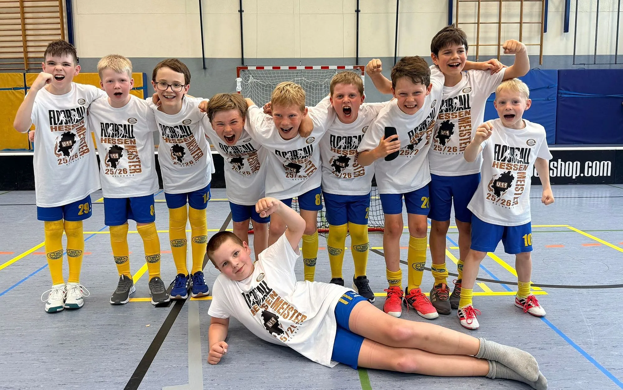TSG Erlensee: U11 Floorball-Mannschaft ist Hessenmeister