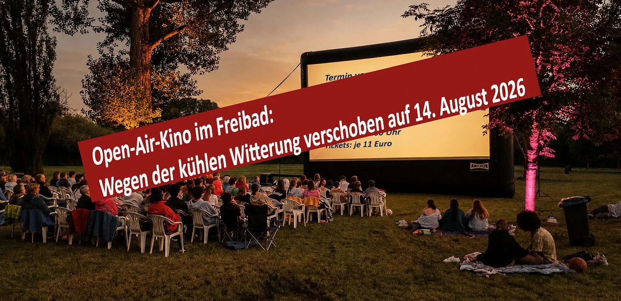 Open-Air-Kino im Freibad verschoben