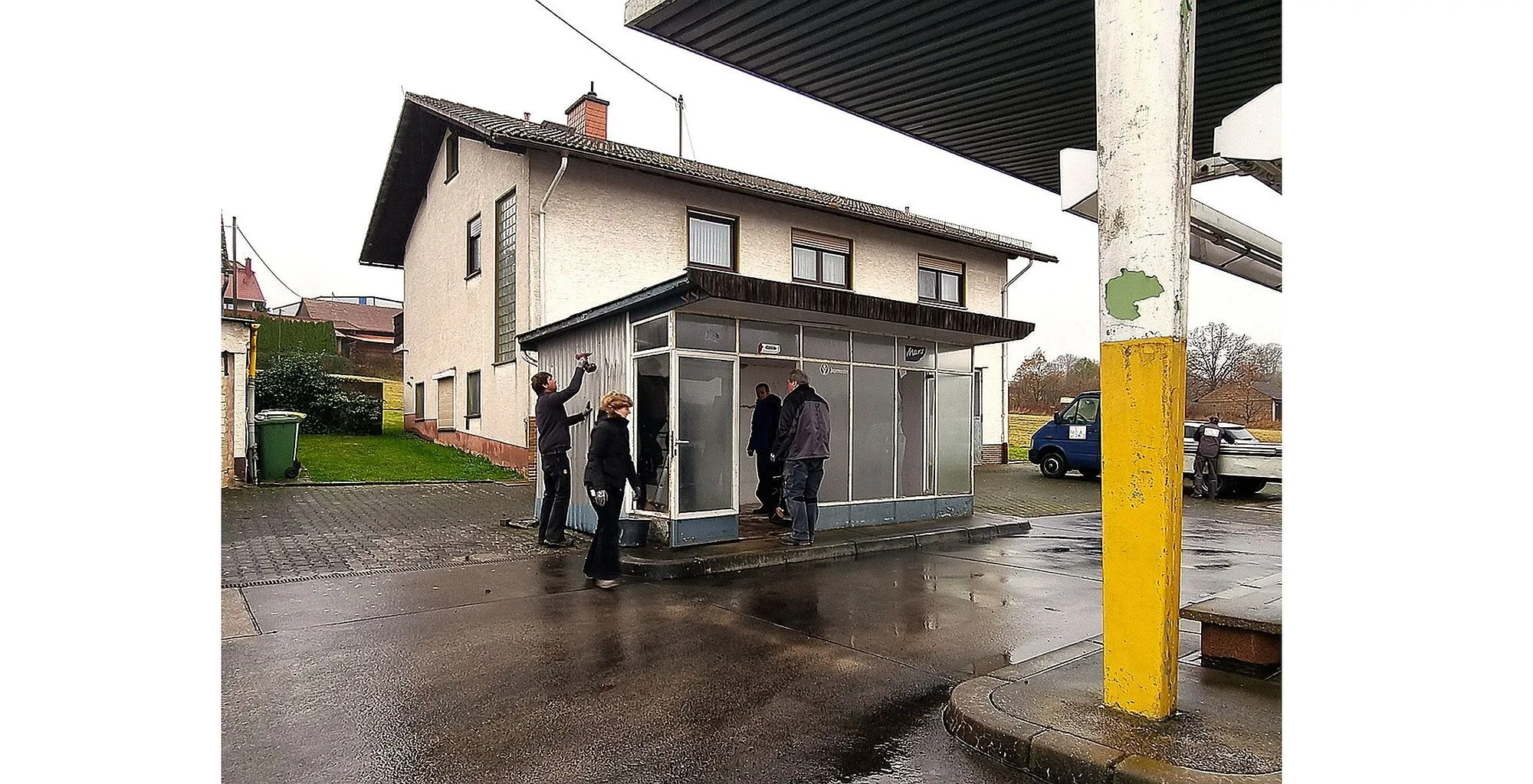 Birstein: Historische Tankstelle steht jetzt im Hessenpark