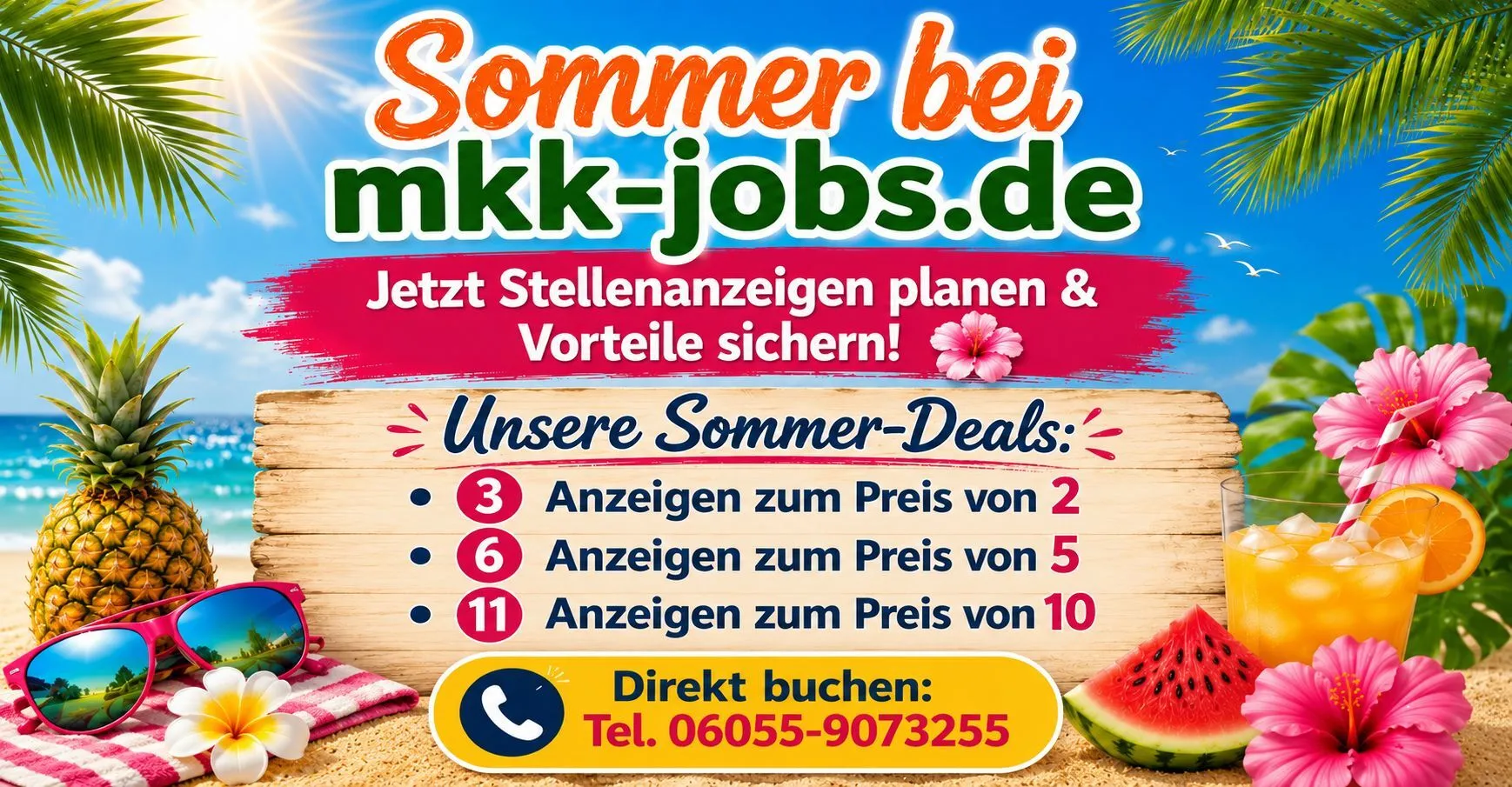 Sommer bei mkk-jobs.de – Jetzt Vorteile sichern!