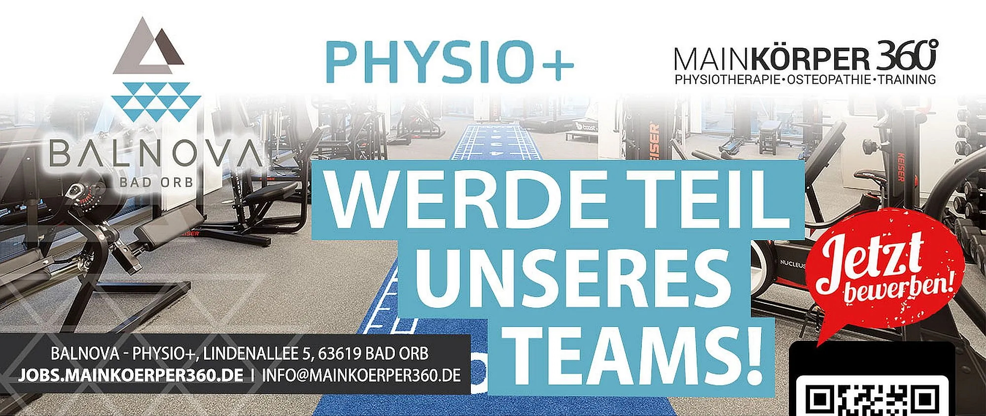 Bad Orb: Physiotherapeut:in (m/w/d) – kein Lebenslauf nötig!