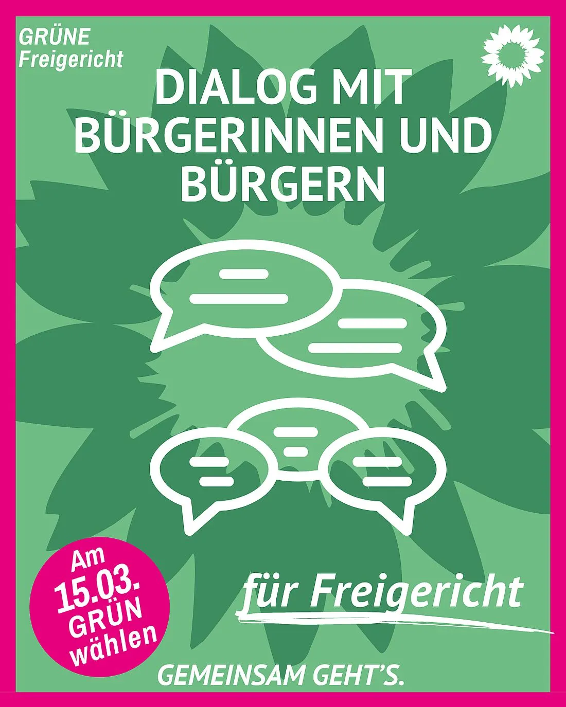 GRÜNE suchen Dialog mit Bürgerinnen und Bürgern