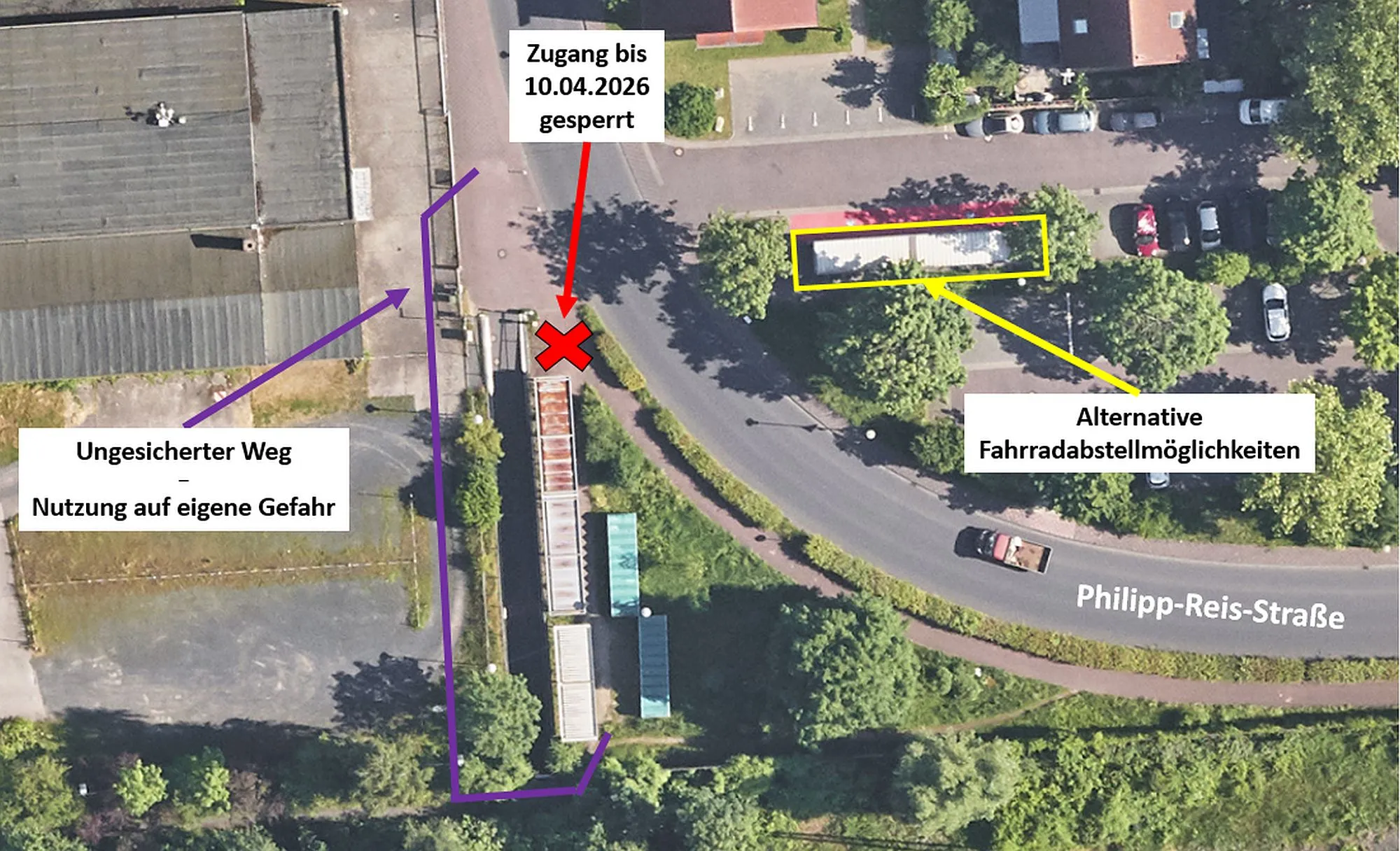 Einschränkungen bei Fahrradparkplätzen