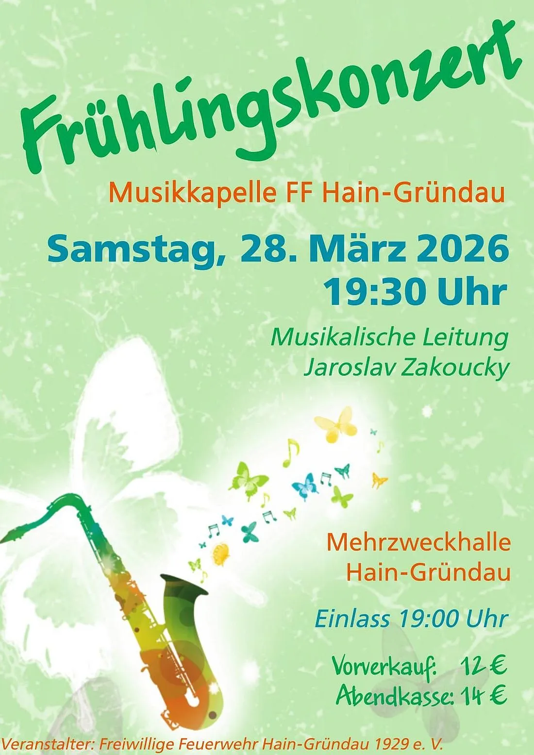 Frühlingskonzert Musikkapelle Freiwillige Feuerwehr Hain-Gründau