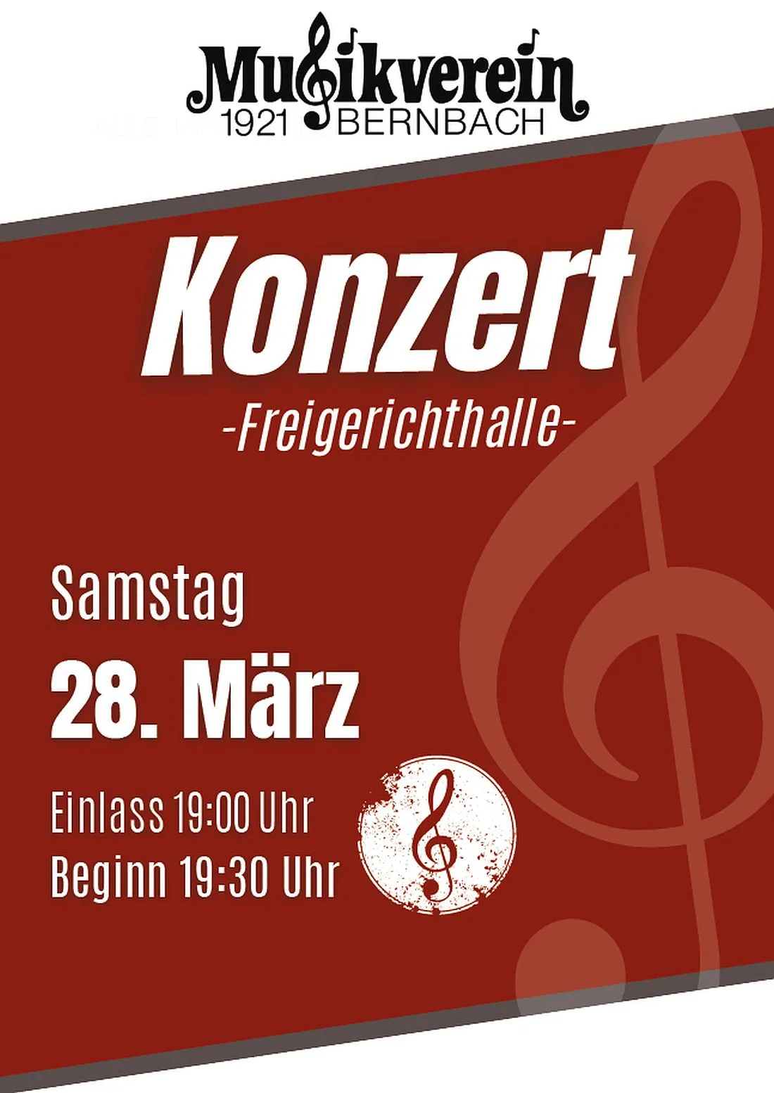 Frühjahrskonzert des Musikvereins 1921 Bernbach