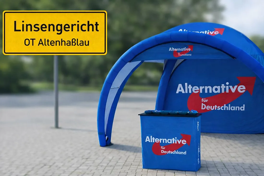 AfD-Infostand am 7. März in Altenhaßlau