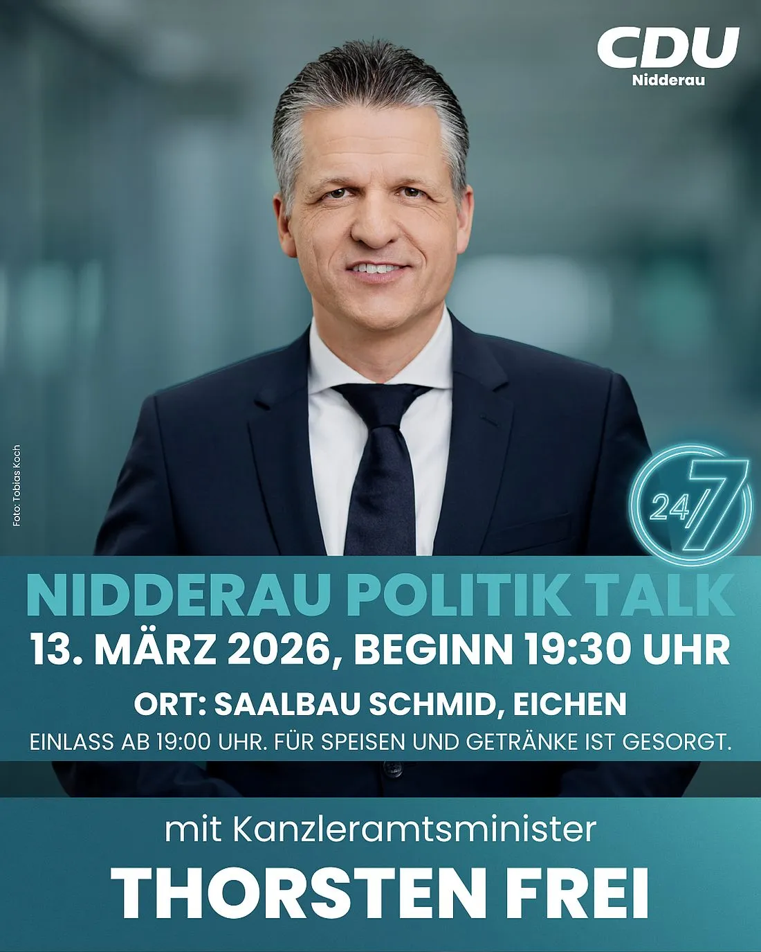 Kanzleramtsminister Thorsten Frei kommt nach Eichen
