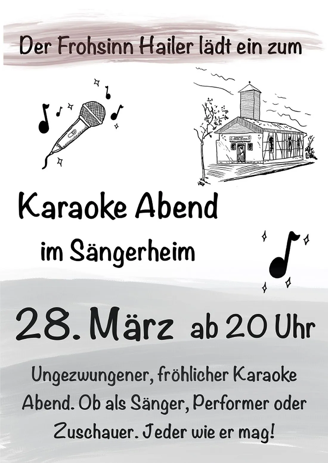 Karaoke-Abend beim Gesangverein Frohsinn 1868 Hailer