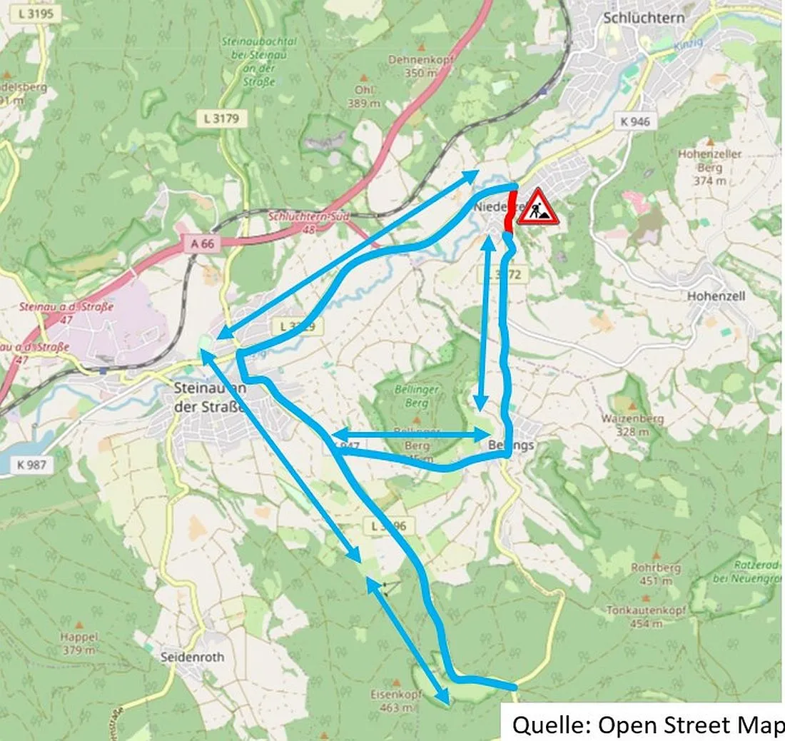Straßenbauarbeiten in Ortsdurchfahrt Niederzell: Letzter Bauabschnitt