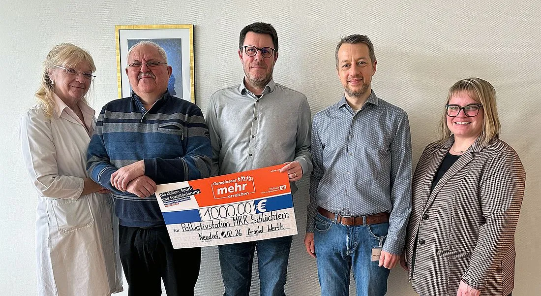 Freiwillige Feuerwehr Neudorf spendet 1.000 Euro an Palliativstation