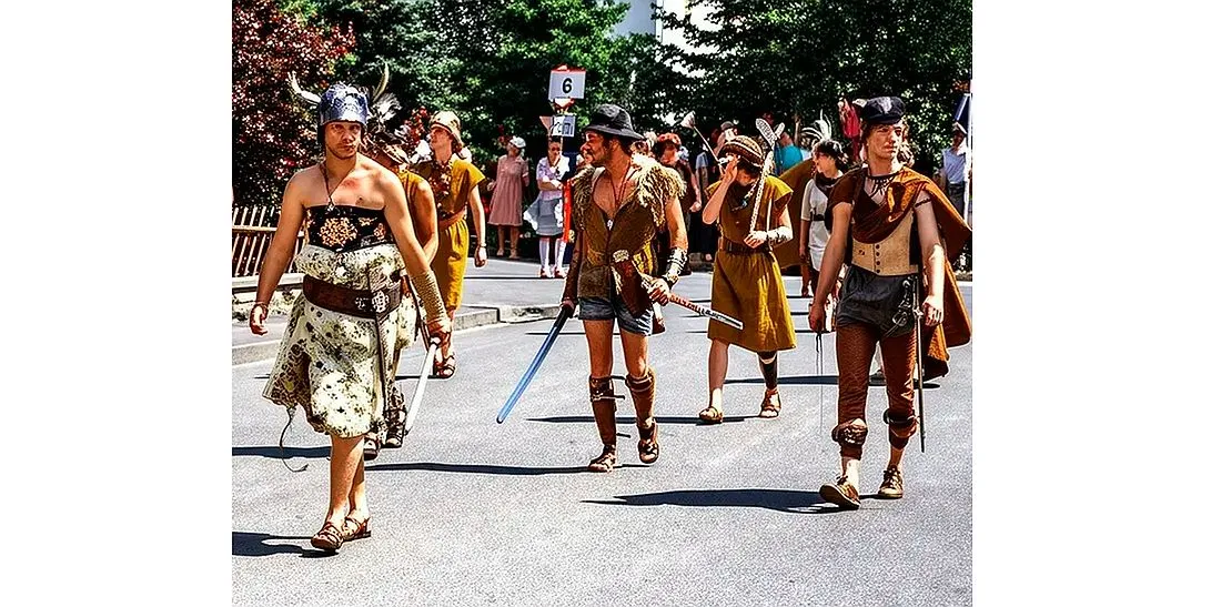 Film vom historischen Festzug zur 1000-Jahr-Feier im Jahr 1976