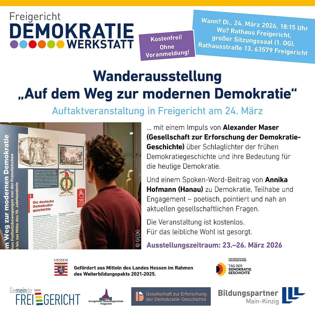 Wanderausstellung: Demokratiegeschichte im Rathaus