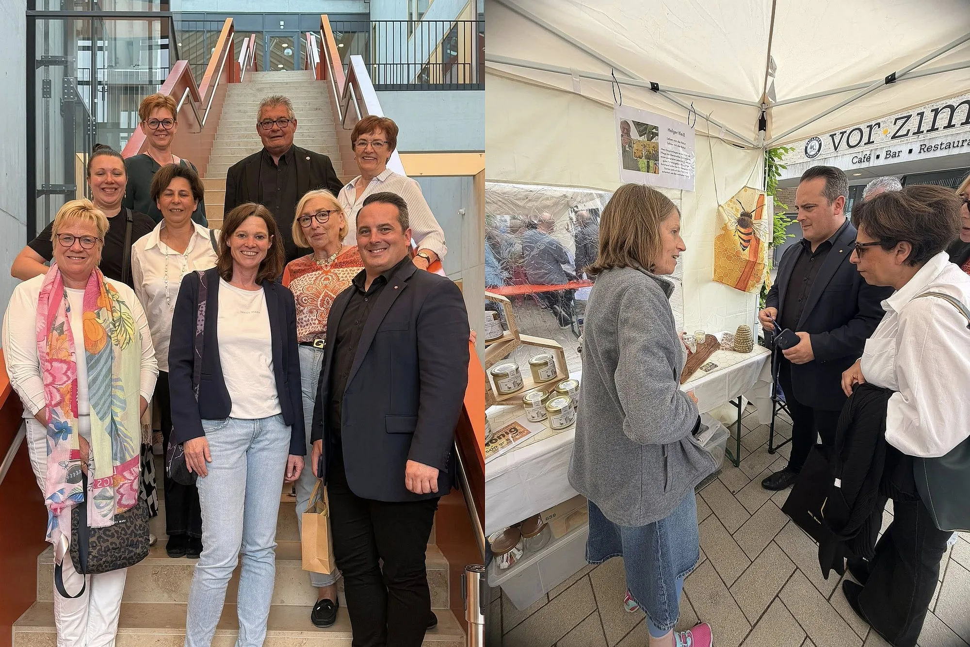 Frühlingsmarkt: Besucher aus Partnerstadt Varangéville begeistert