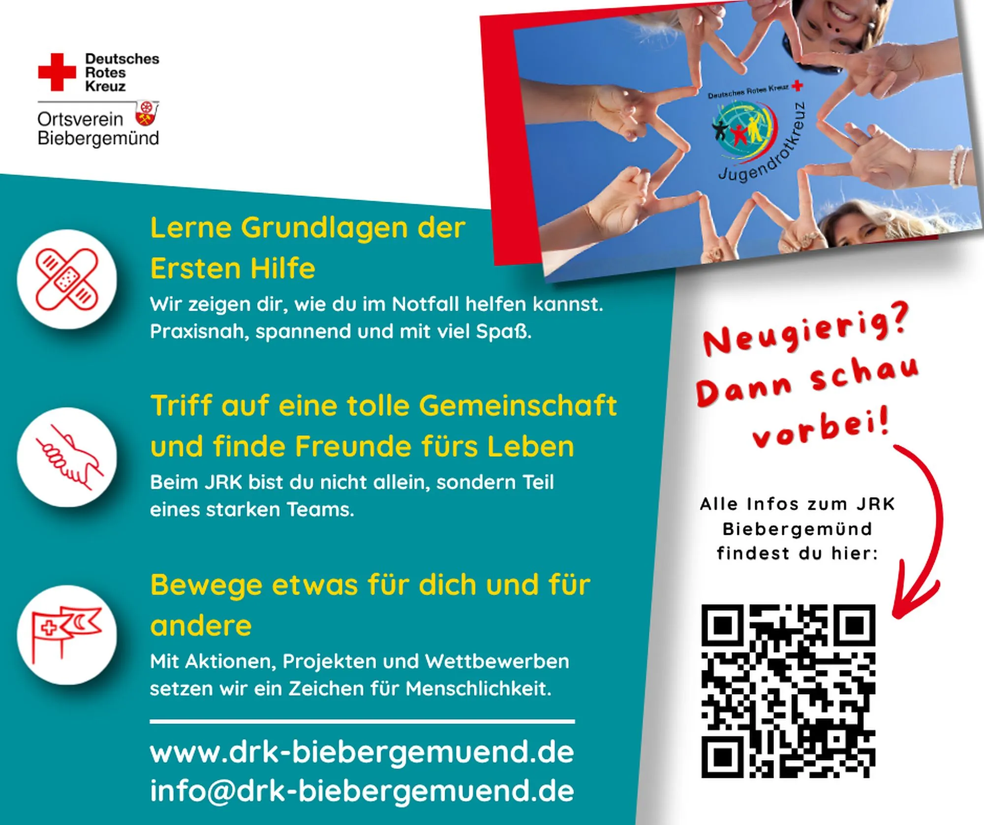 Jugendrotkreuz Biebergemünd lädt zum Mitmachen ein