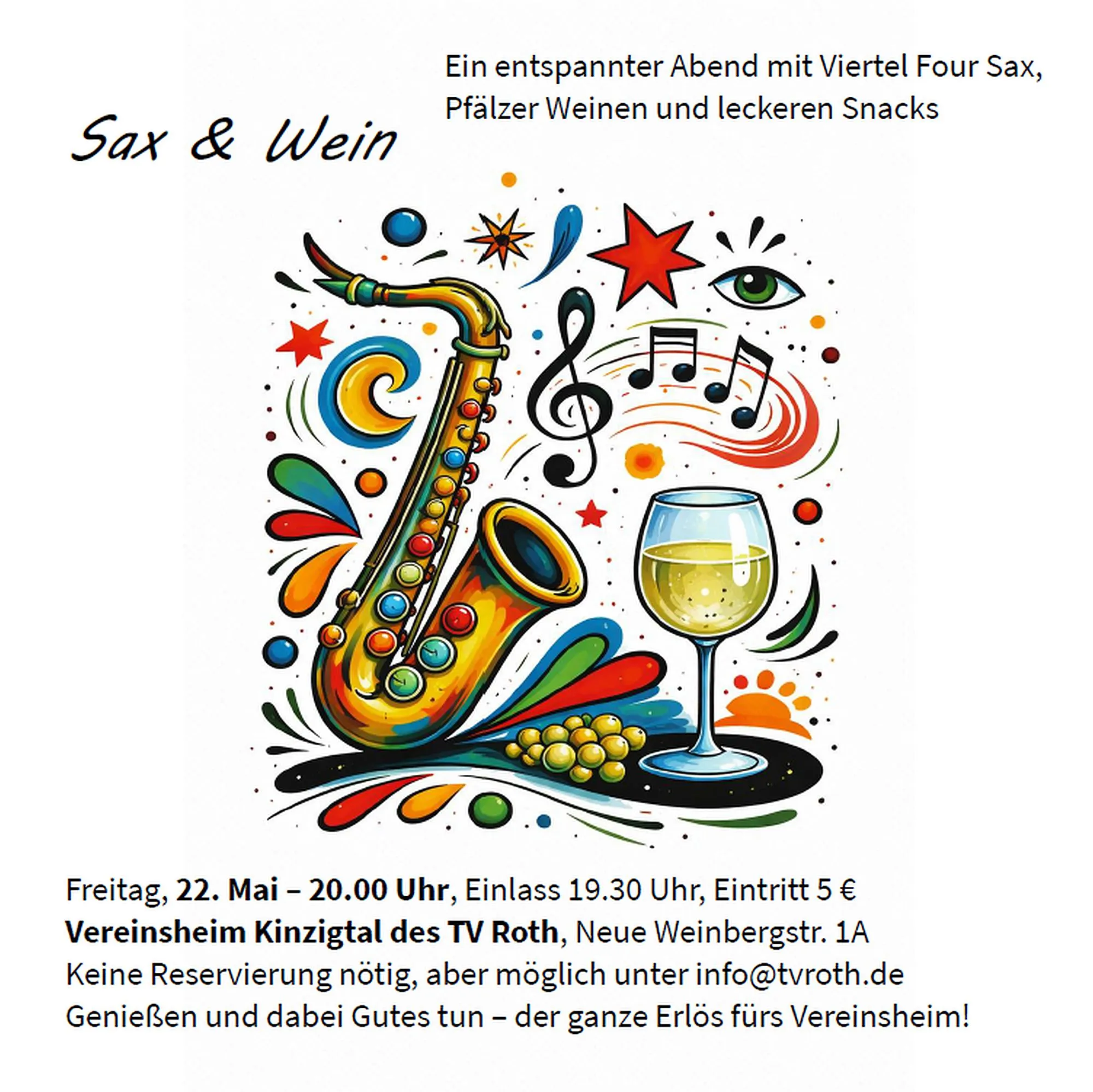 „Sax und Wein“ beim TV Roth
