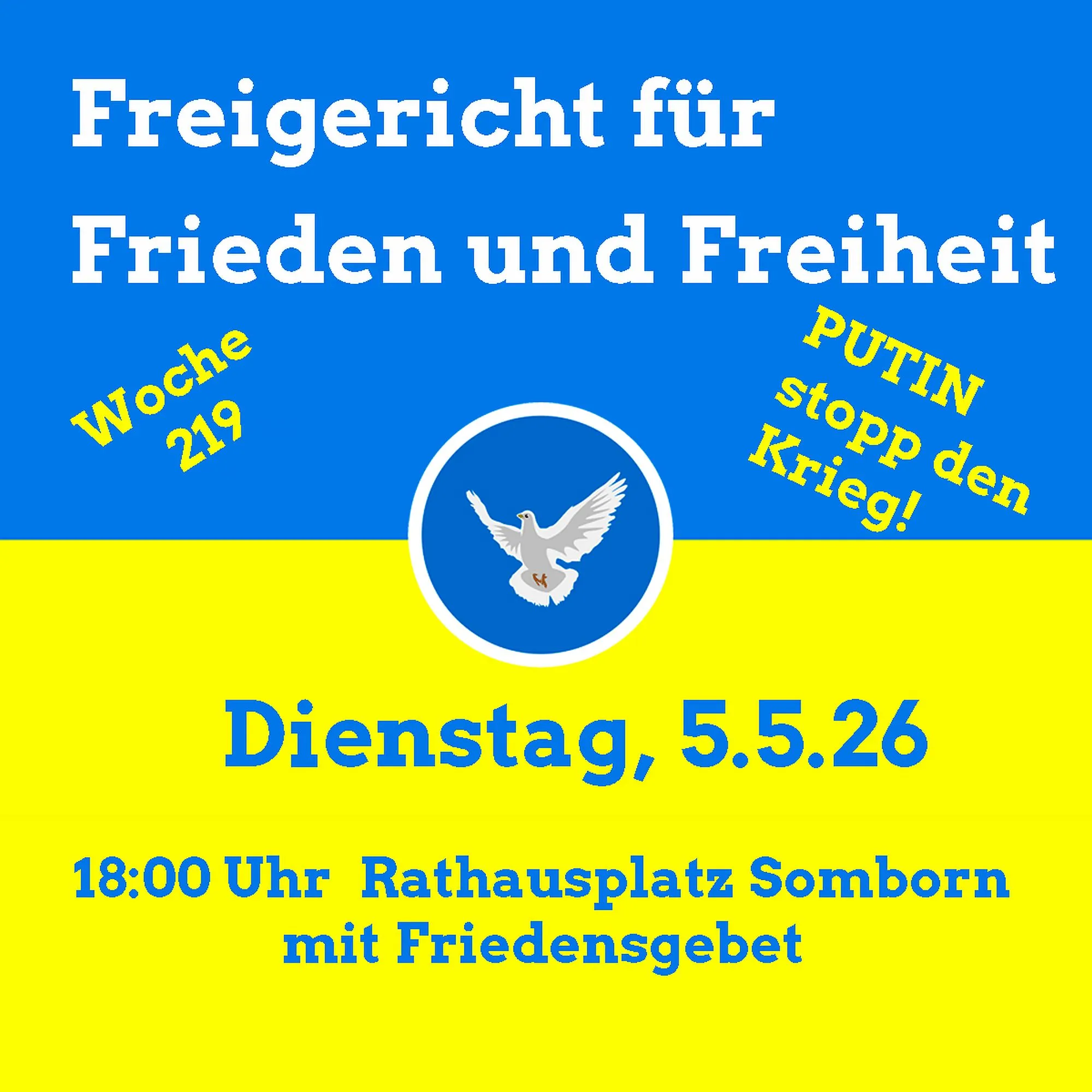 Ukraine-Mahnwache in der 219. Woche
