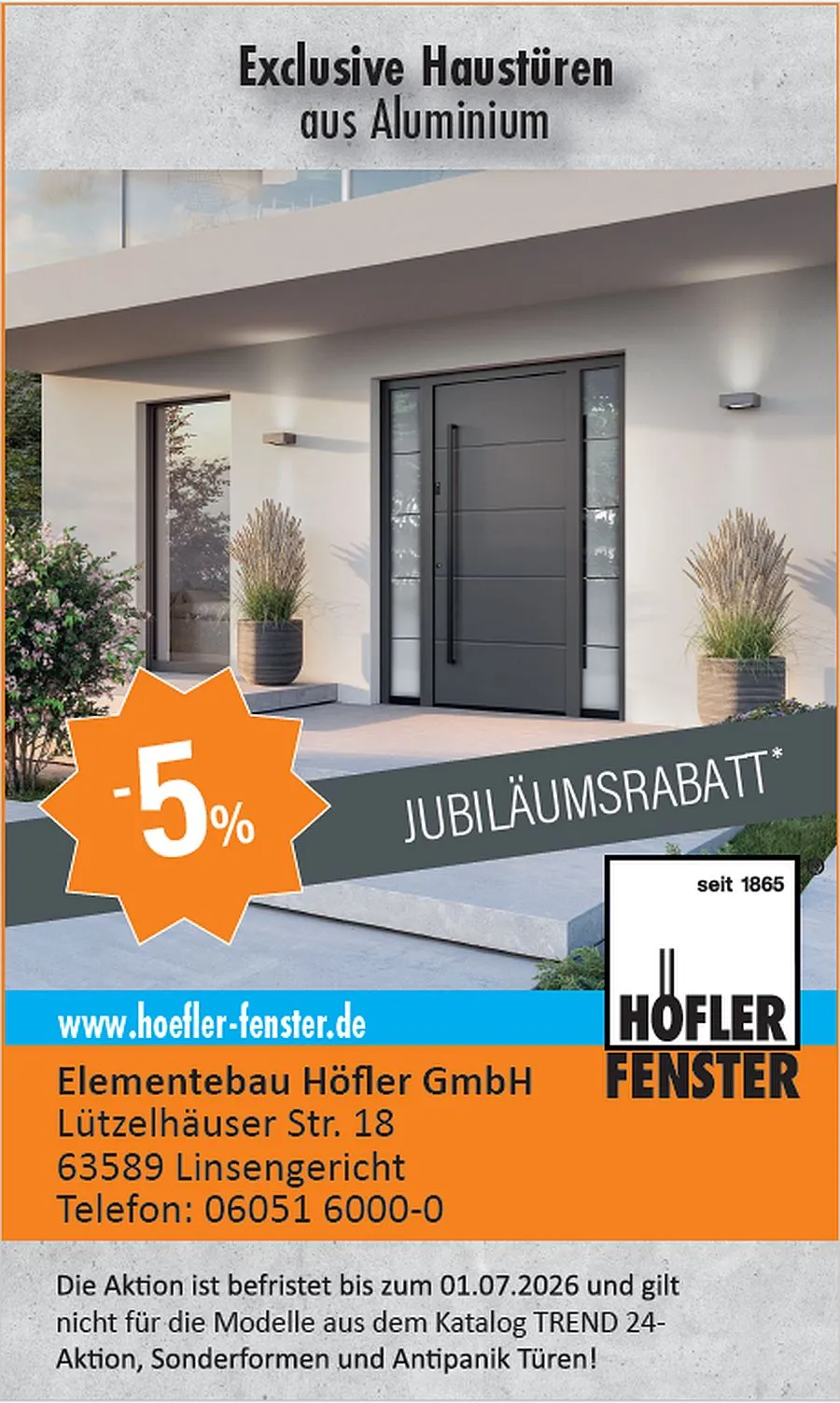 Anzeige Höfler Fenster