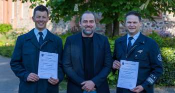 Von links: Henning Reußwig, Erster Stadtrat Benjamin Schaaf und Marco Knapp.